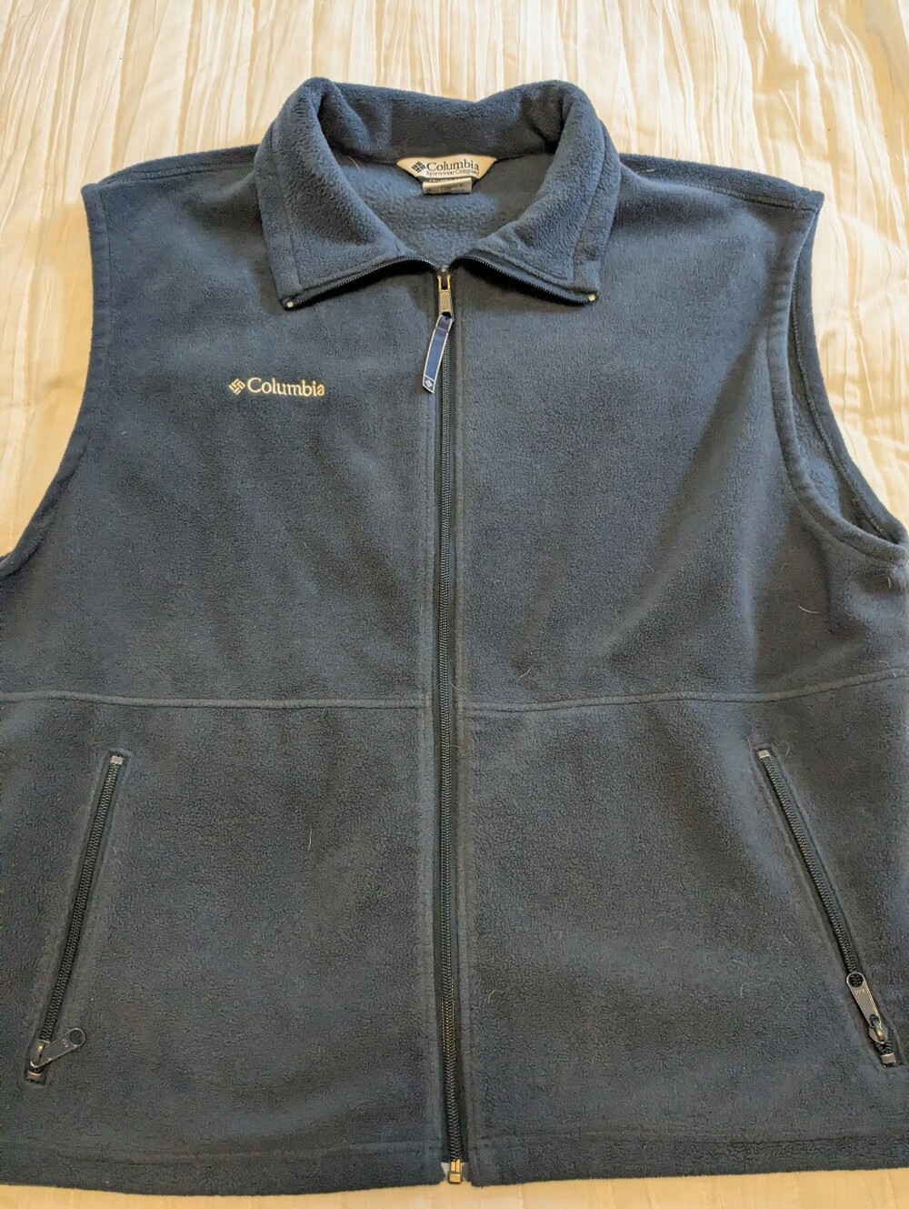 Columbia Men’s Blue Fleece Vest with Full Zip